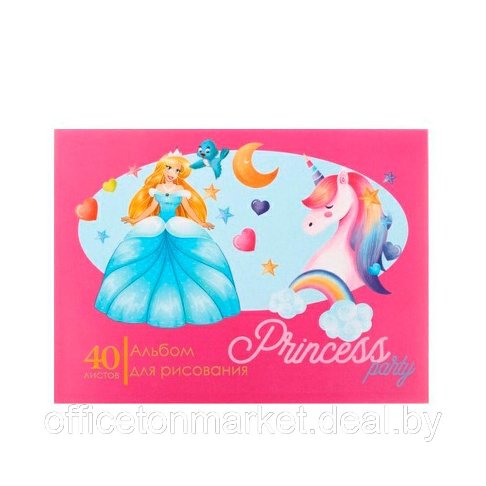 Альбом для рисования "Принцесса", A4, 40 листов, склейка - фото 1 - id-p198328762