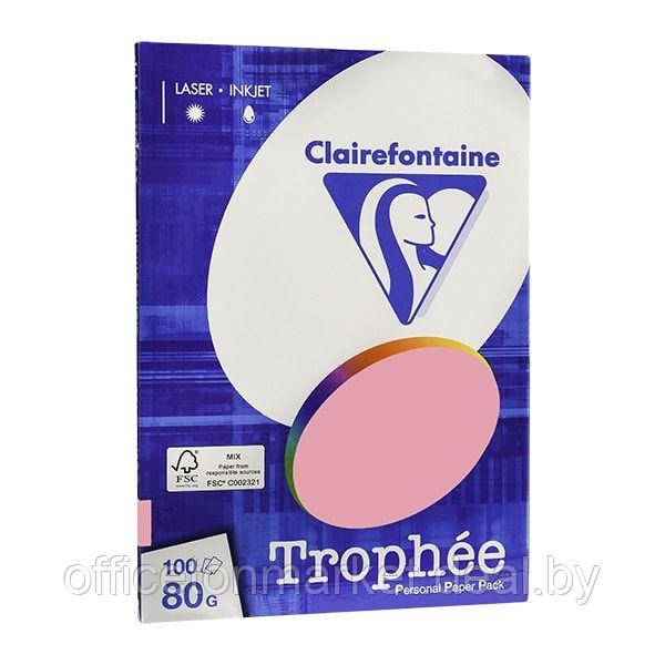 Бумага цветная "Trophée", А4, 100 листов, 80 г/м2, розовый пастельный - фото 1 - id-p188771835