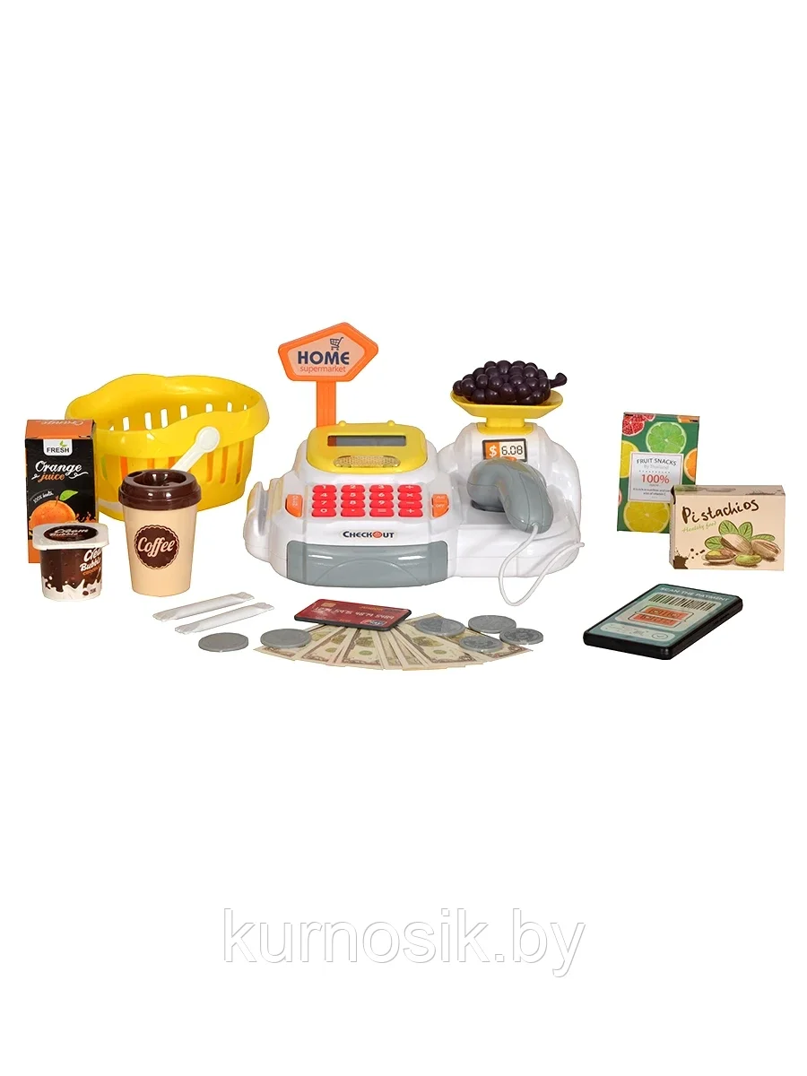 Игровой набор "Касса" с продуктами и аксессуарами, 668-117 - фото 4 - id-p198343286