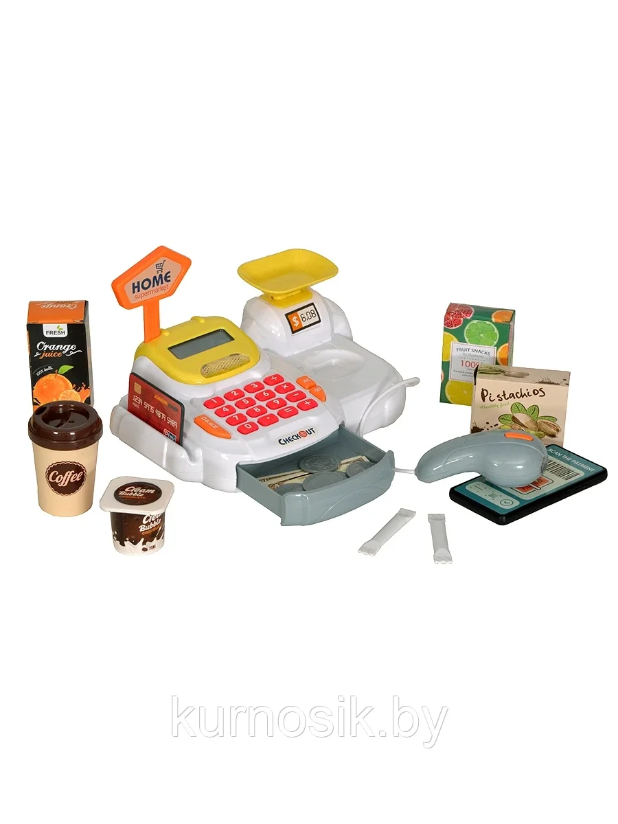 Игровой набор "Касса" с продуктами и аксессуарами, 668-117 - фото 5 - id-p198343286