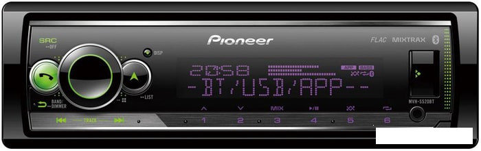 USB-магнитола Pioneer MVH-S520BT, фото 2