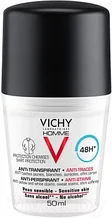 Антиперспирант шариковый Vichy Homme 48ч против пятен