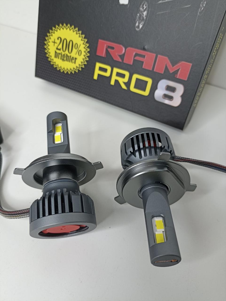 Светодиодные лампы в головной свет RAM8 PRO с цоколем H4 - фото 1 - id-p198354761