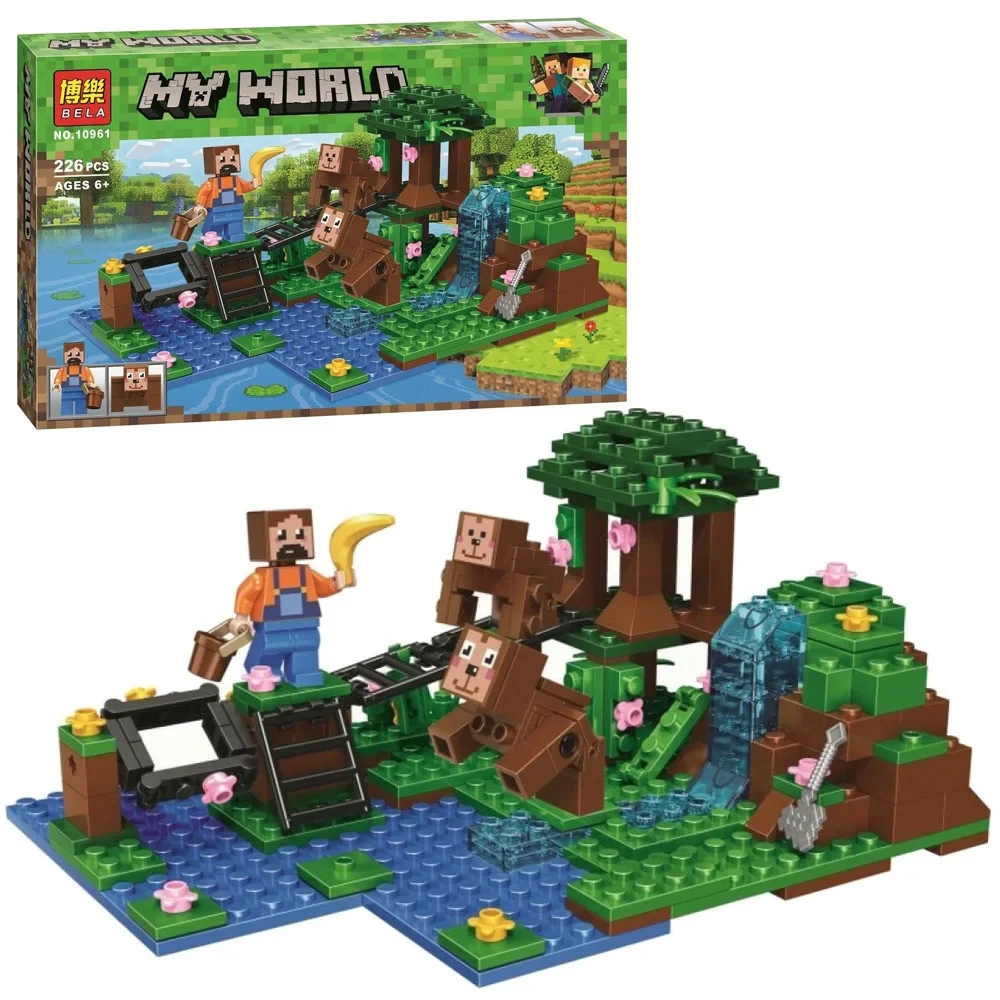 Конструктор BELA My World 10961 Тренировка обезьян, 226 деталей (аналог лего)