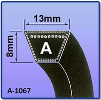 Ремень клиновой А-1067 Lp / 1037 Li (шир.-13 мм, высота -8 мм, длина-1067 мм).