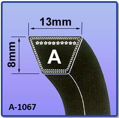 Ремень клиновой А-1067 Lp / 1037 Li (шир.-13 мм, высота -8 мм, длина-1067 мм). - фото 1 - id-p110202131