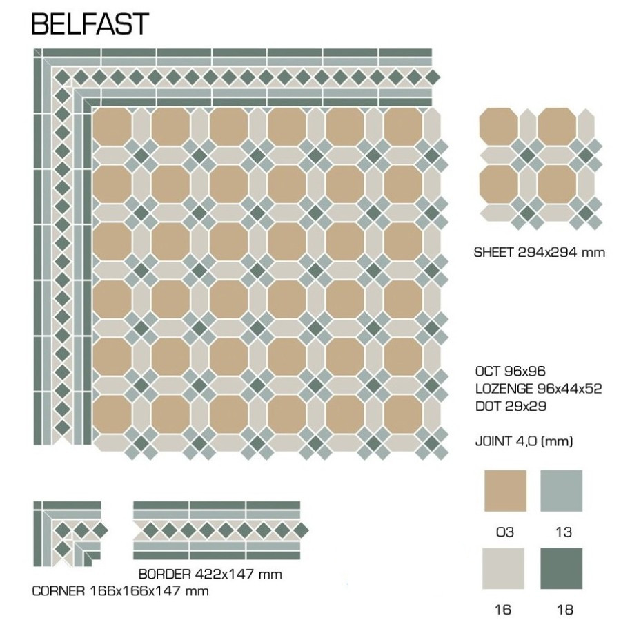 Метлахская плитка Top Сer Belfast/Топсер Белфаст