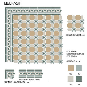 Метлахская плитка Top Сer Belfast/Топсер Белфаст