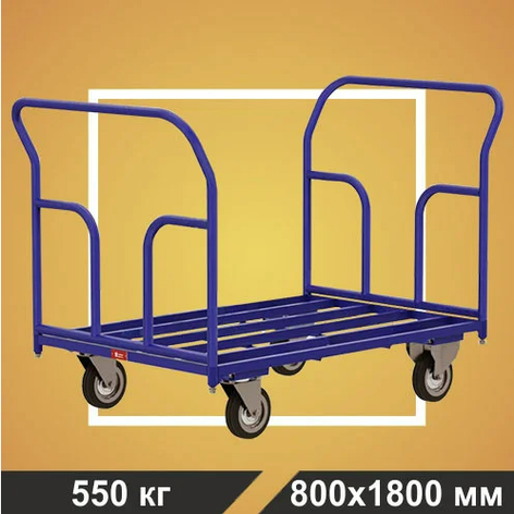 Тележка каркасная две ручки RUSKLAD ТКД 10 (800х1800) без колёс, фото 2