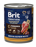 Консервы для собак Brit Premium by Nature Печень и говядина 850 гр