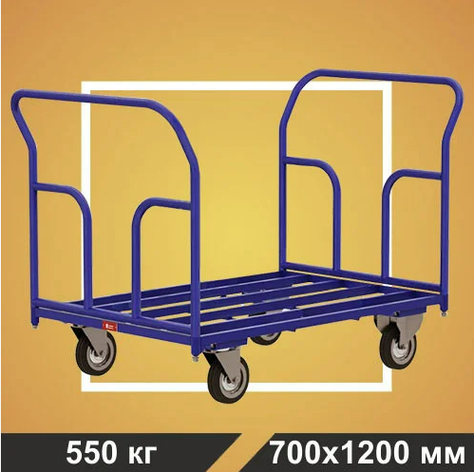 Тележка каркасная две ручки RUSKLAD ТКД 5 (700х1200) без колёс, фото 2