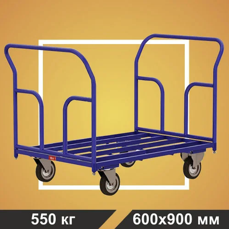 Тележка каркасная две ручки RUSKLAD ТКД 2 (600х900) без колёс, фото 2