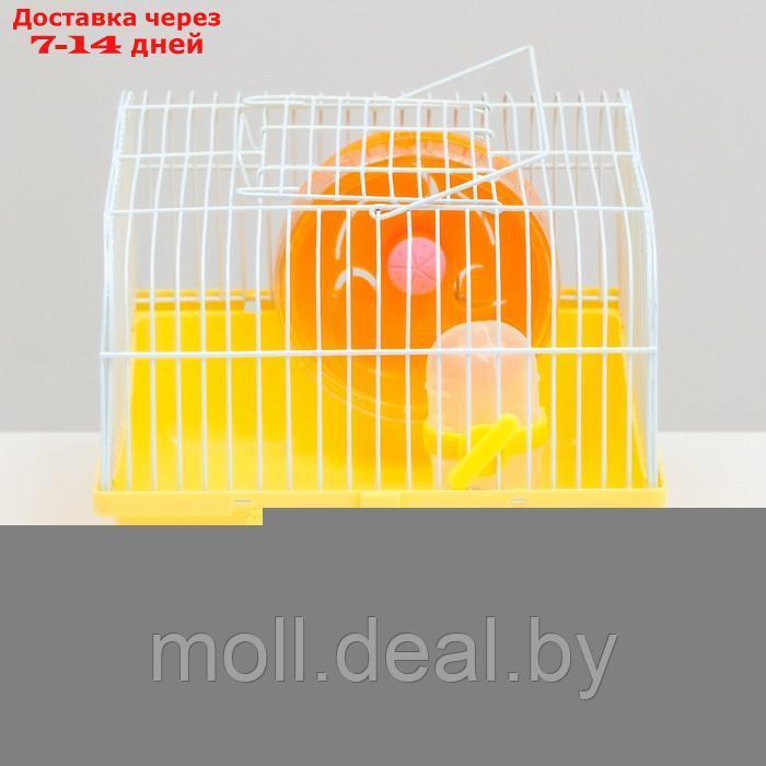 Клетка для грызунов, 27 х 21 х 17 см, жёлтая - фото 3 - id-p198319775