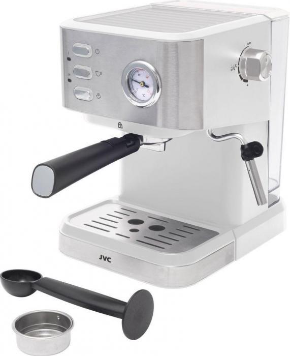 Рожковая кофеварка электрическая Кофемашина эспрессо для дома JVC JK-CF33 белая - фото 1 - id-p197921792