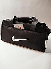 Сумка спортивная NIKE, сумка дорожная найк 2 отдела на молниях, наружный карман, цвет чёрный