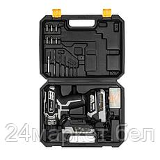 Дрель-шуруповерт аккумуляторная DEKO DKCD20 Black Edition SET 3 в кейсе + набор 63 инструмента, 20В, 2*2.0Ач, фото 3