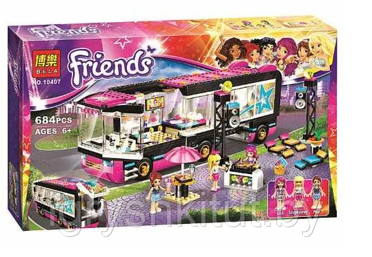 Конструктор Bela Friends "Автобус Поп-звезды", 684 детали (аналог LEGO 41106)