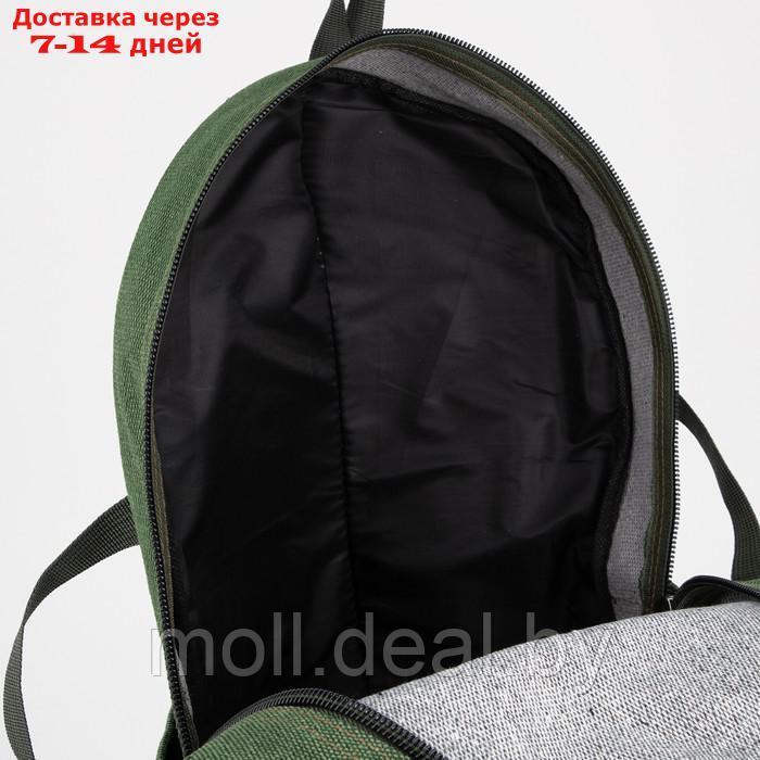 Рюкзак туристический на молнии, 60 л, наружный карман, цвет зелёный - фото 5 - id-p198324921