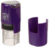 Автоматическая оснастка GRM Office для круглых печатей для клише печати ø24 мм, марка R24, корпус фиолетовый