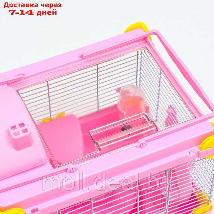 Клетка для грызунов "Пижон", 31 х 24 х 30 см, розовая - фото 5 - id-p198320025