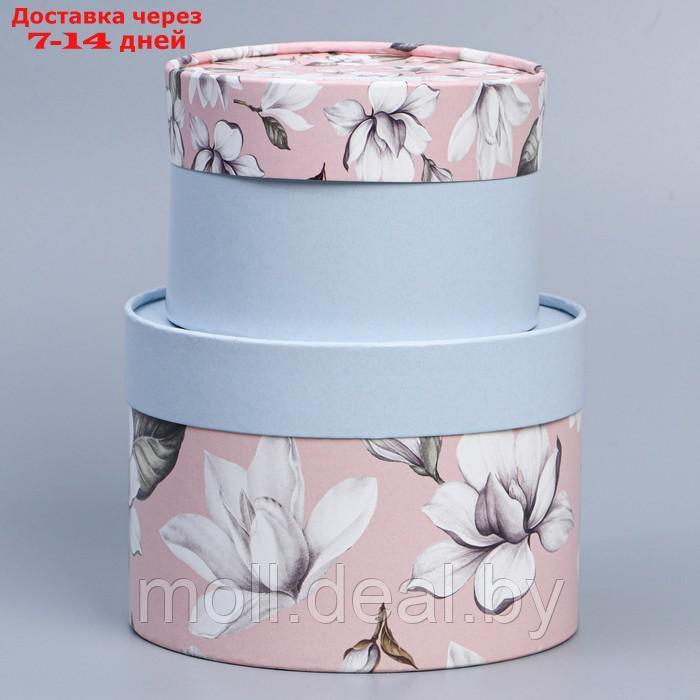 Набор шляпных коробок 2 в 1 "Цветы", 13 х 13, 16 х 16 см - фото 2 - id-p198327850