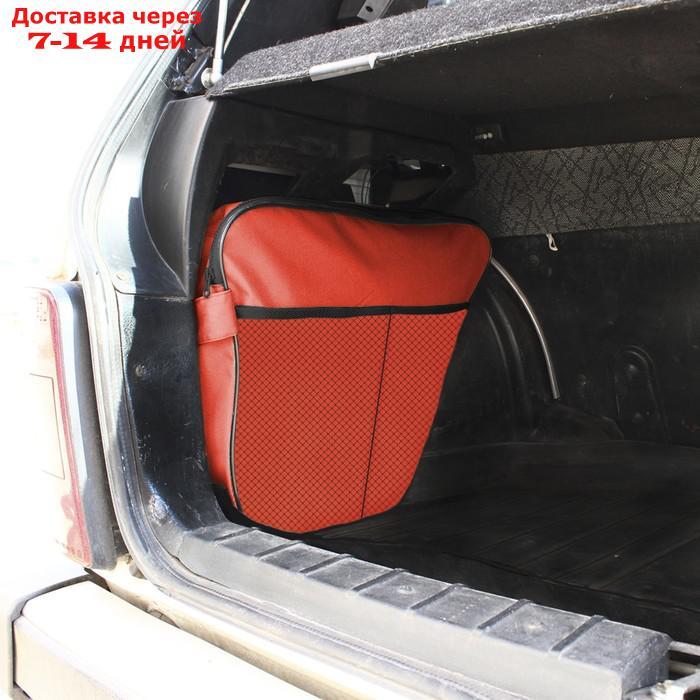 Сумка-вкладыш в багажник Lada Niva 4x4, 2 шт, оксфорд 600, красный - фото 1 - id-p198314908