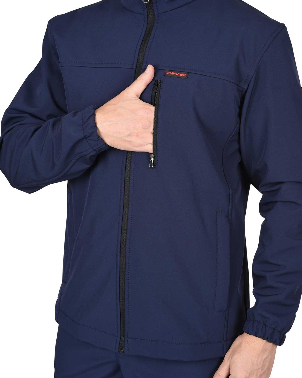 Куртка СИРИУС-АЗОВ синий софтшелл пл 350 г/кв.м - фото 4 - id-p198359710