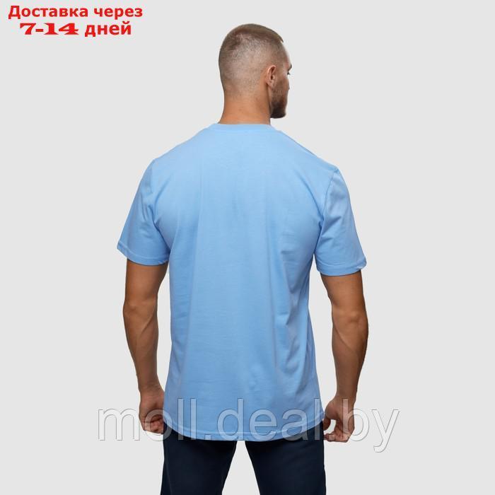 Футболка мужская , цвет голубой, размер 2XL - фото 7 - id-p198323245