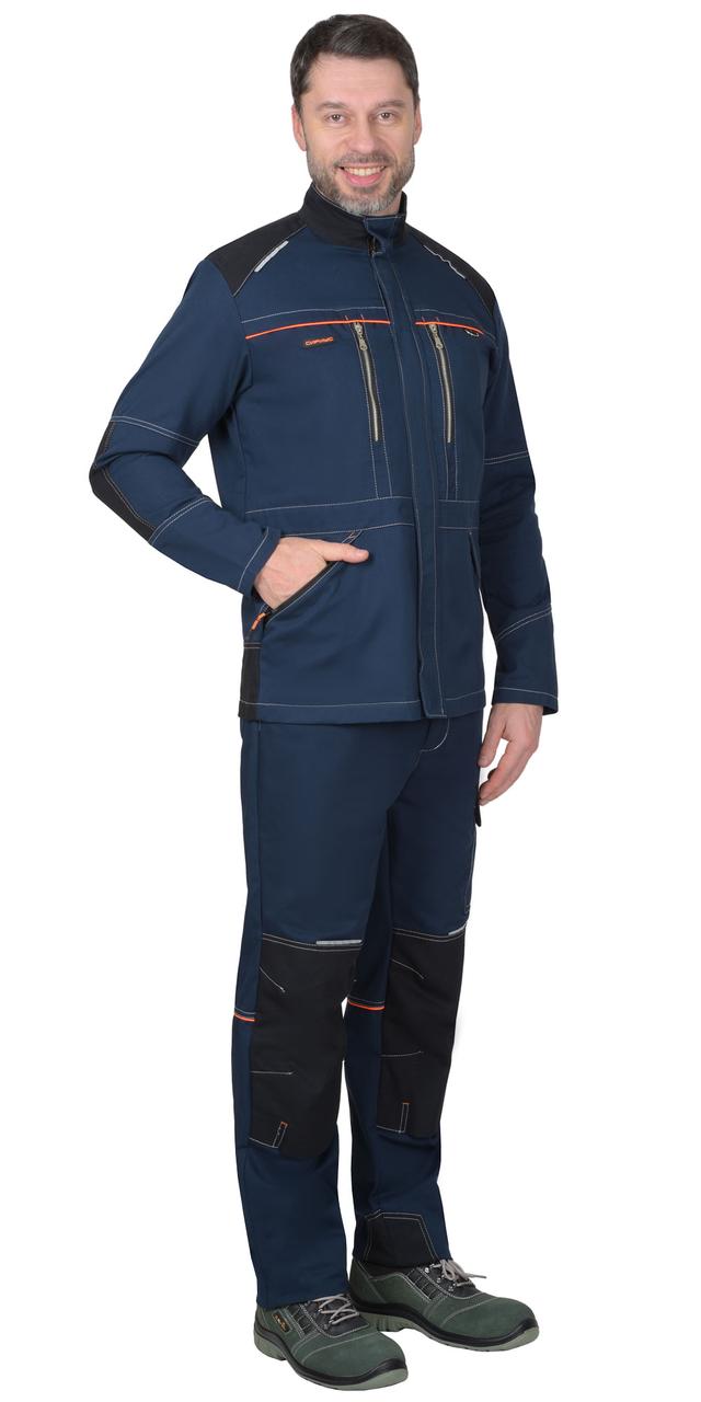 Костюм СИРИУС-ШАТЛ-РОСС куртка, полукомбинезон, синий с черным - фото 2 - id-p198360949