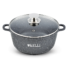 Кастрюля  Антипригарное мраморное покрытие Kelli- KL-4022-16