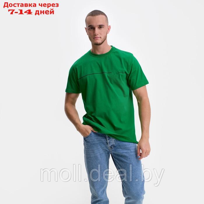 Футболка мужская , цвет зеленый, размер XL - фото 1 - id-p198323296