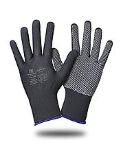 Перчатки Safeprotect НейпМикро-Ч (нейлон+ПВХ-микроточка, черный)