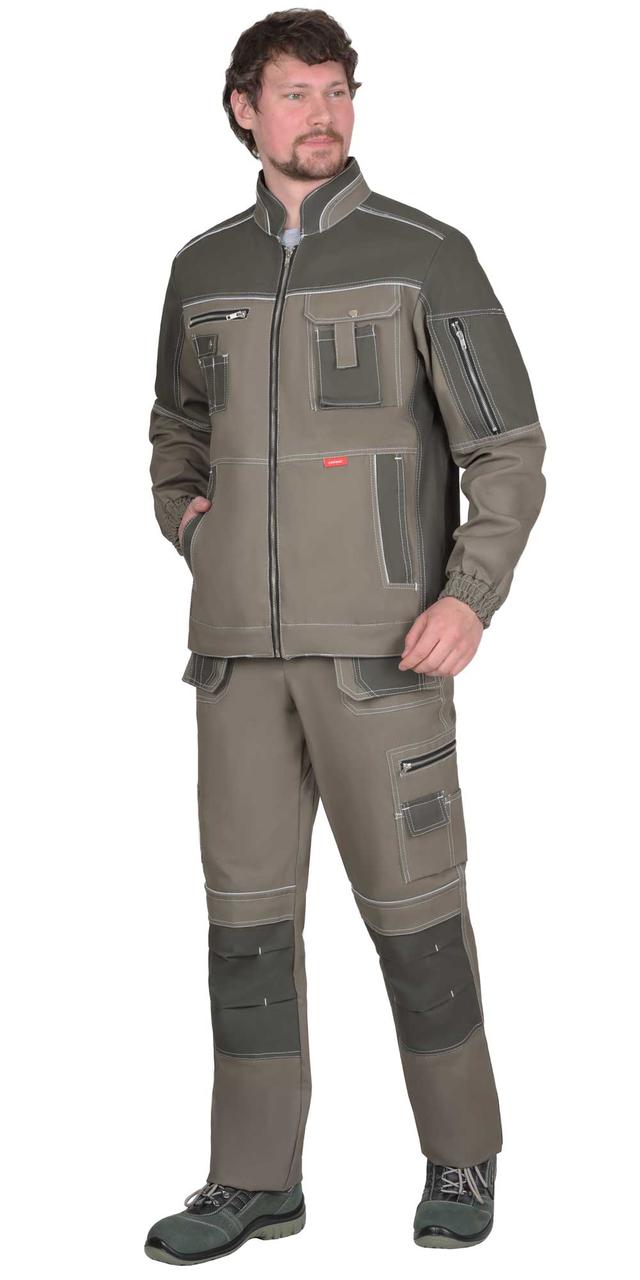 Костюм "СИРИУС-ТОКИО" куртка, брюки т. песочный с хаки 100&#37;х/б пл. 265 г/кв.м