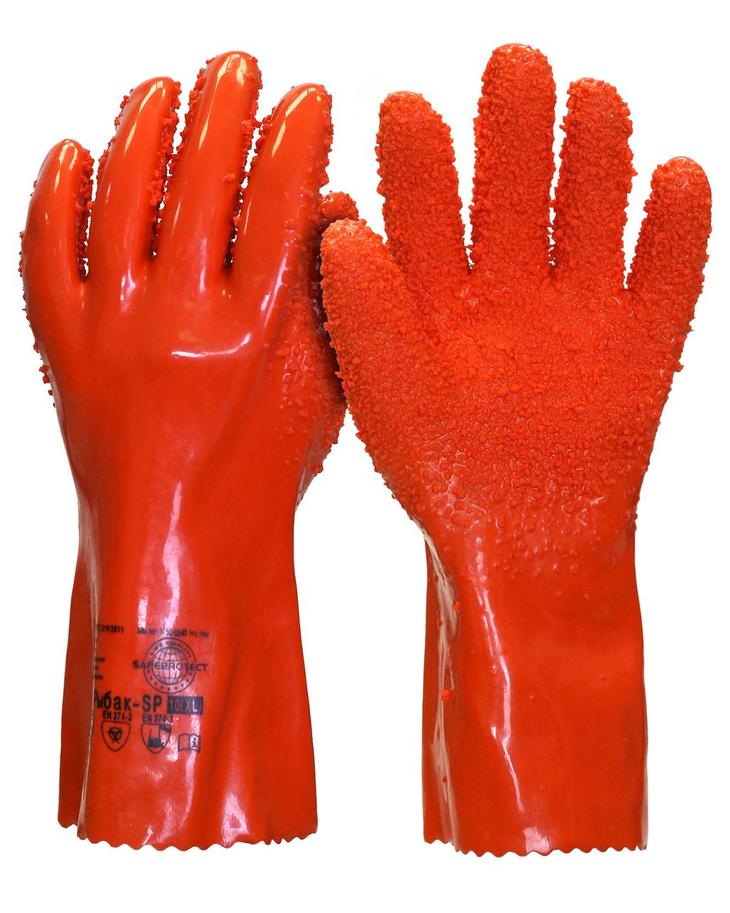 Перчатки Safeprotect РЫБАК-SP (интерлок+ПВХ с крошкой) - фото 1 - id-p198361033