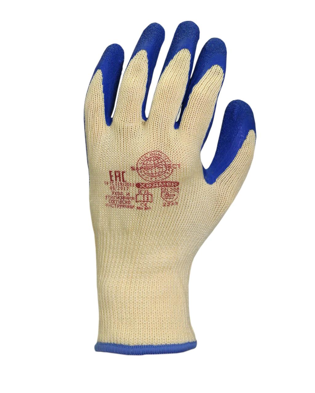 Перчатки Safeprotect ХЕДМЕН (хлопок с п/э+рельефный латекс) - фото 2 - id-p198361040