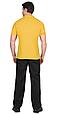 Рубашка-поло желтая короткие рукава с манжетом, пл.180 г/м2, фото 3