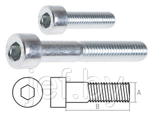 Винт м8х80 мм с внутренним шестигранником цинк 8.8 DIN 912 5 кг STARFIX SMV1-33784-5, фото 2