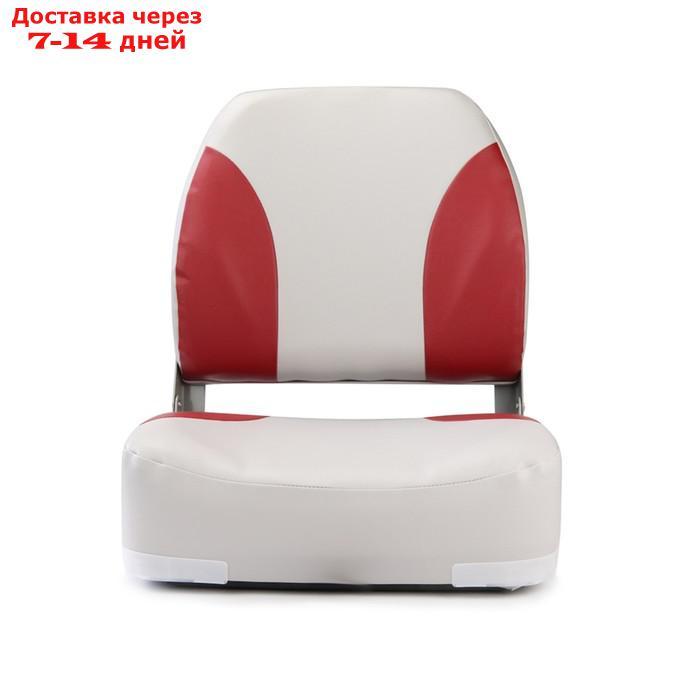 Кресло складное алюминиевое с мягкими накладками, красный/серый - фото 4 - id-p197625074