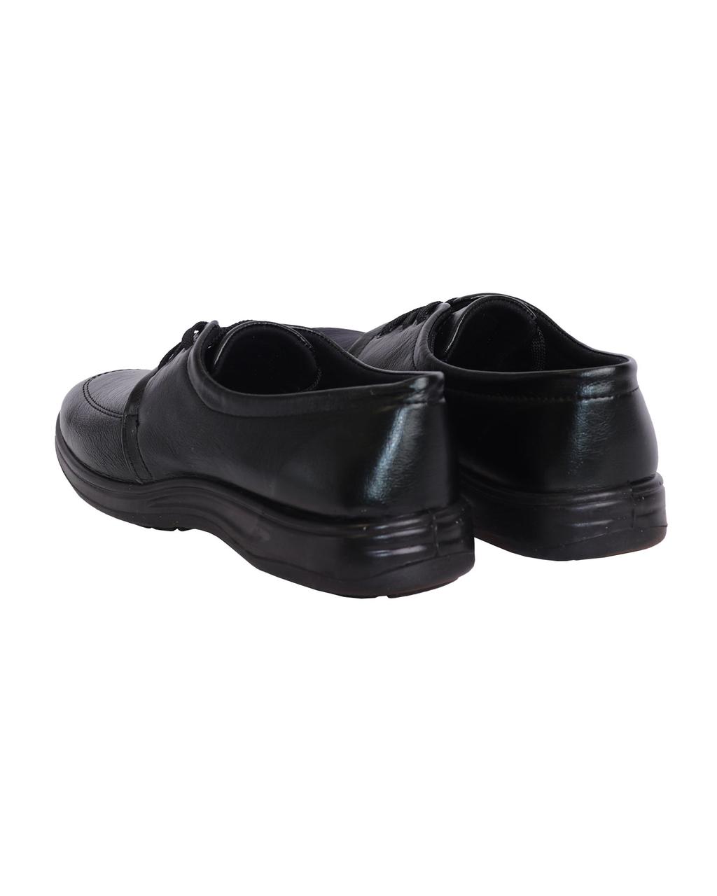 Туфли мужские на шнуровке черные иск. кожа - фото 2 - id-p198359908