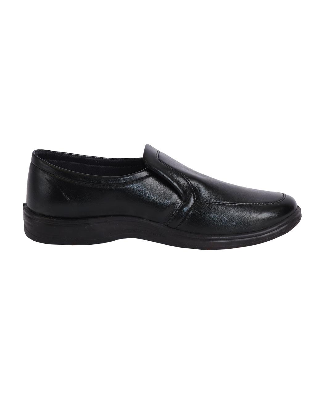 Туфли мужские на резинке черные иск. кожа - фото 4 - id-p198359910