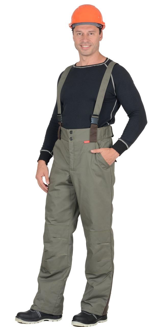 Костюм СИРИУС-КОБАЛЬТ куртка, брюки оливковый с темно-коричневым - фото 3 - id-p198359020