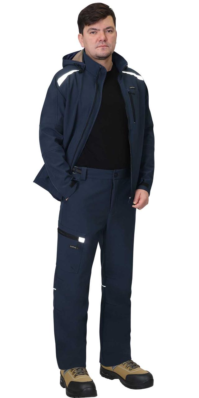 Костюм СИРИУС-СПЕЙС куртка, брюки, софтшелл синий - фото 1 - id-p198360025