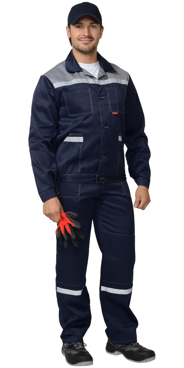 Костюм СИРИУС-ЛЕГИОНЕР куртка, п/к т.синий с серым СОП 25 мм - фото 1 - id-p198359025