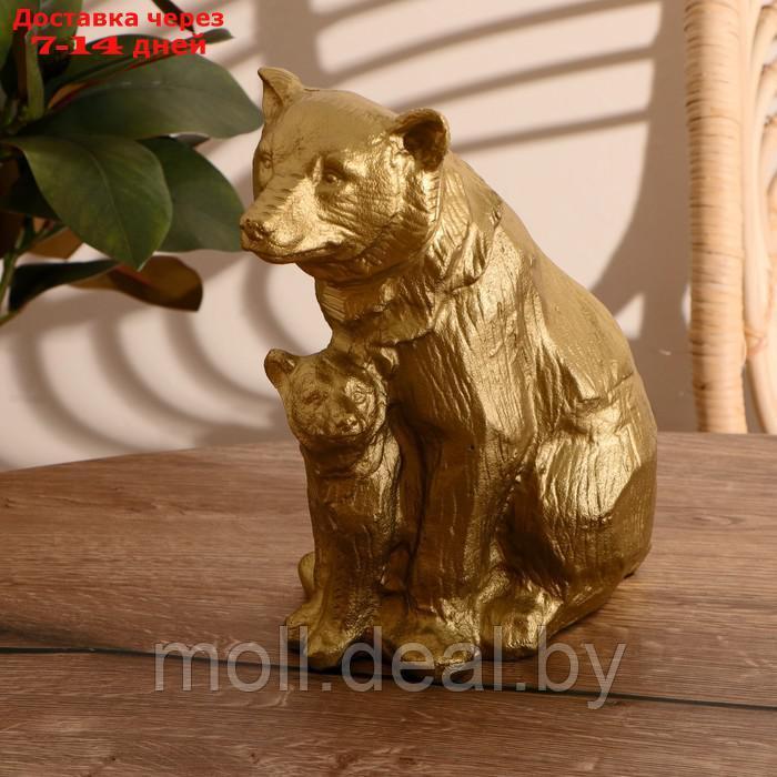 Сувенир "Медведица с медвежонком" алюминий 28 см - фото 1 - id-p198327209