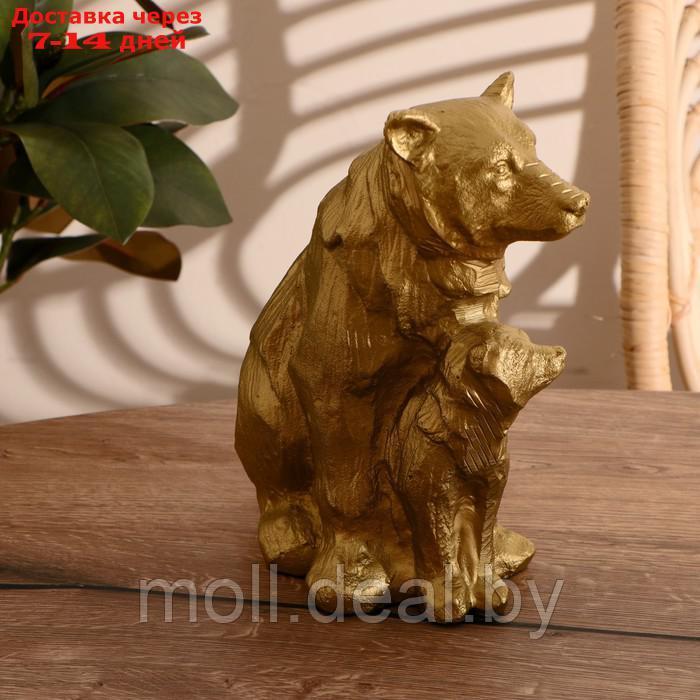 Сувенир "Медведица с медвежонком" алюминий 28 см - фото 2 - id-p198327209