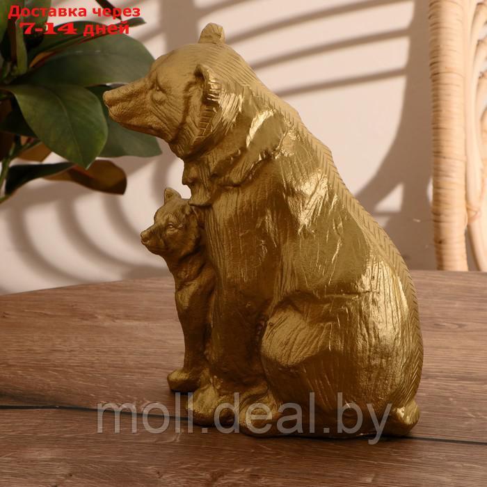 Сувенир "Медведица с медвежонком" алюминий 28 см - фото 3 - id-p198327209