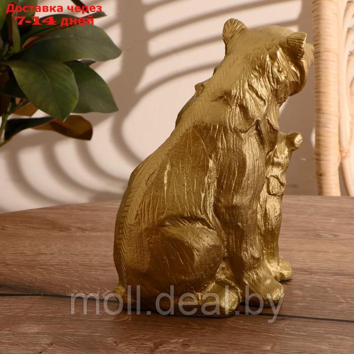 Сувенир "Медведица с медвежонком" алюминий 28 см - фото 4 - id-p198327209