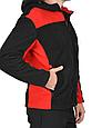 Куртка флисовая СИРИУС-ТЕХНО (флис дублированный) черная с красным, фото 6