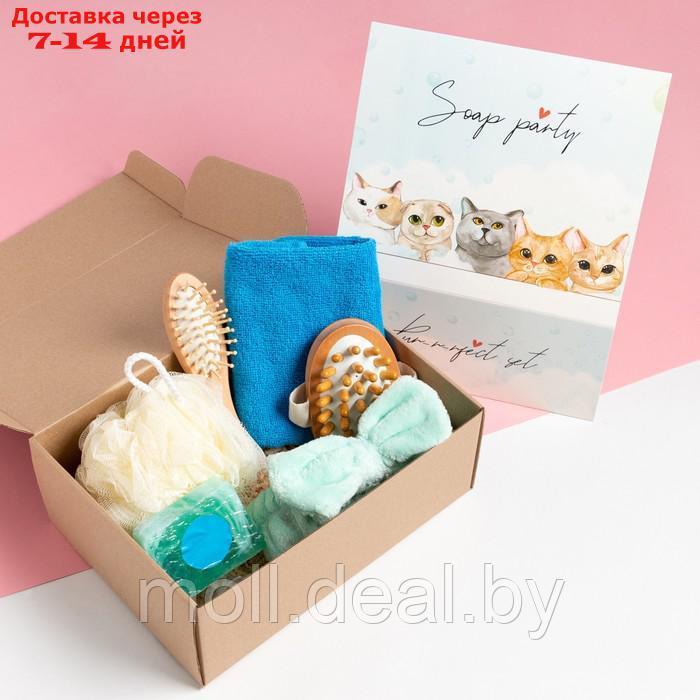 Набор подарочный Этель Soap party полотенце и аксс (5 предм) - фото 1 - id-p198321166