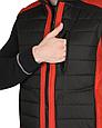 Жилет СИРИУС-УРБАН утепленный с капюшоном черный с красным, фото 4